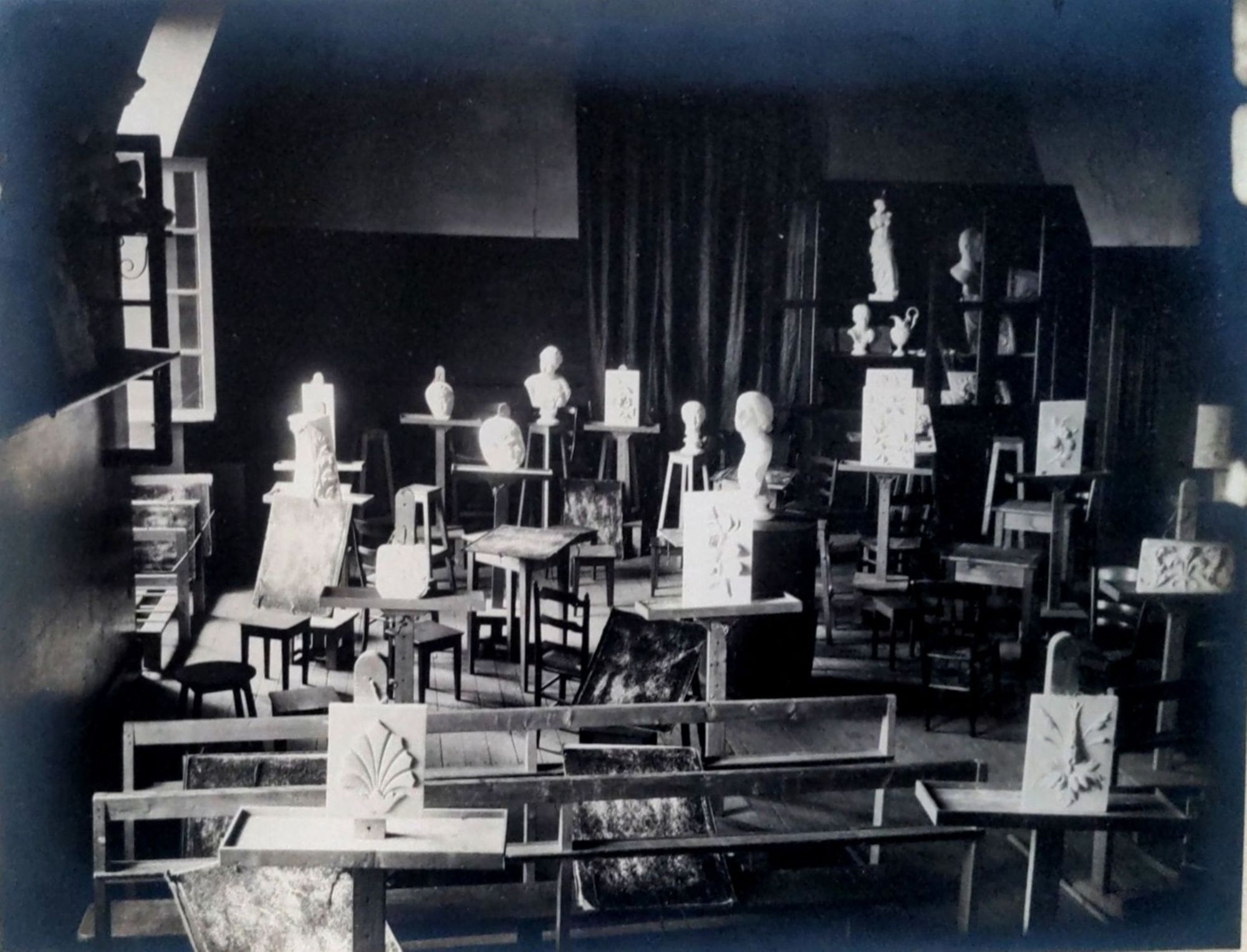 photographie de la salle de dessin du château d'Ecouen