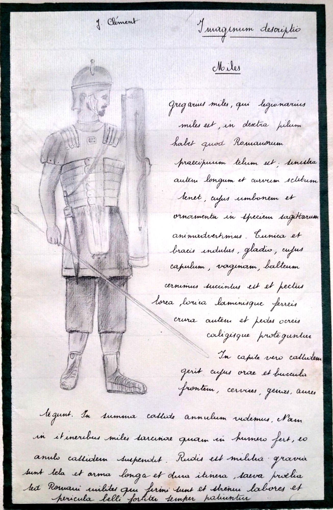 Dessins réalisés dans le cadre du cours de latin 